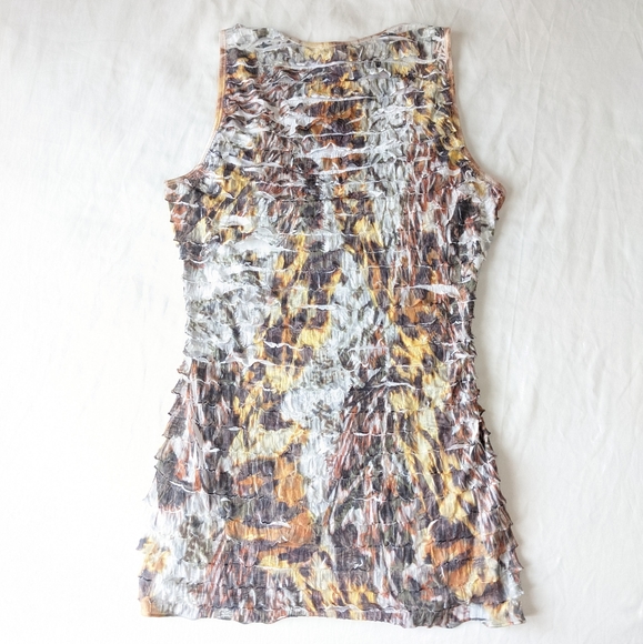 Cache Sleeveless Tiered Lettuce Hem Top New - Picture 2 of 8